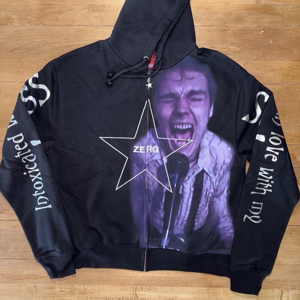 Heaven by Marc Jacobs Collab The Smashing Pumpkins "Zero" zip-up hoodie NWT SZ M